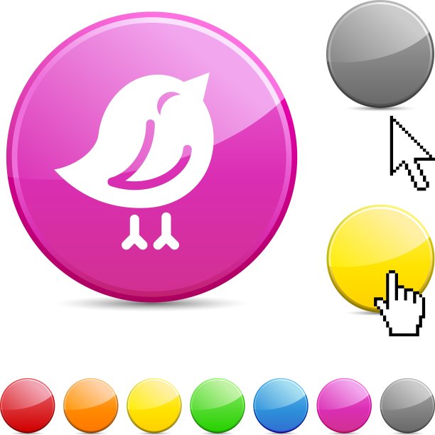 鸟光滑的按钮图片下载