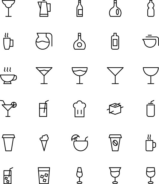 食品和饮料系列图标图片下载