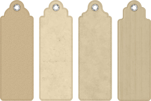空白老式纸板标签图片下载