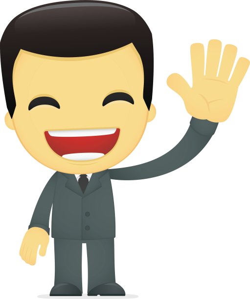 搞笑卡通亚洲商人图片下载