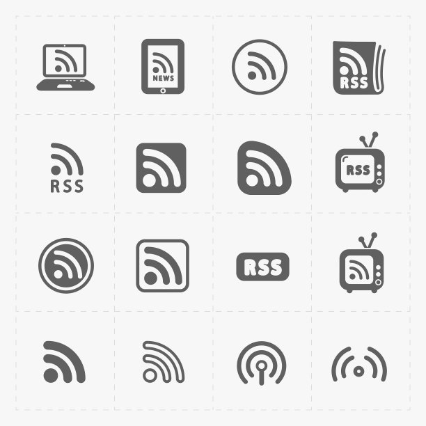 RSS标志图标RSS订阅符号图片下载