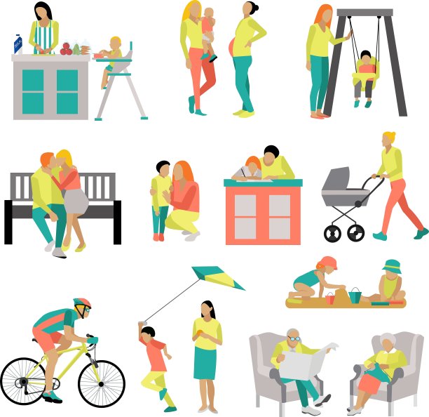 一组人在家里和图片下载