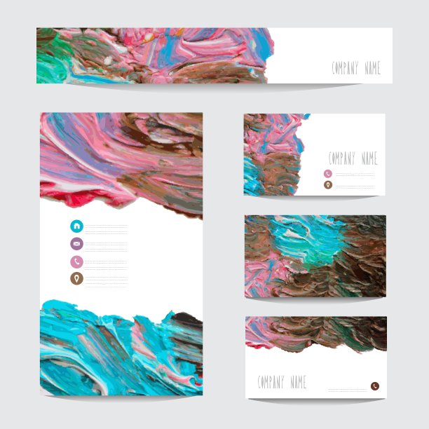 油画名片图片下载