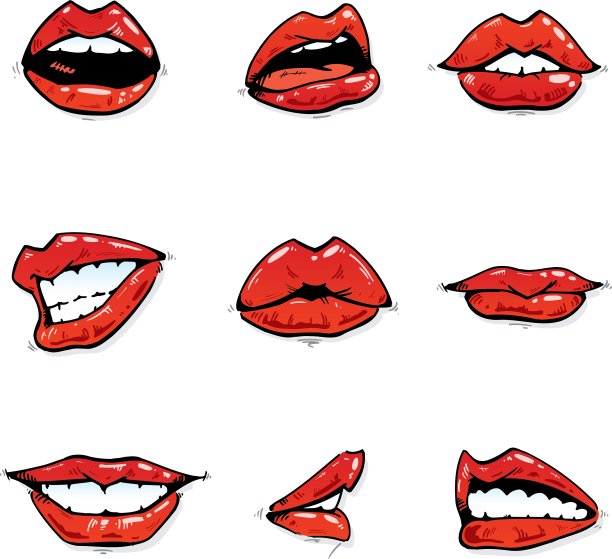 红色的嘴唇图片下载