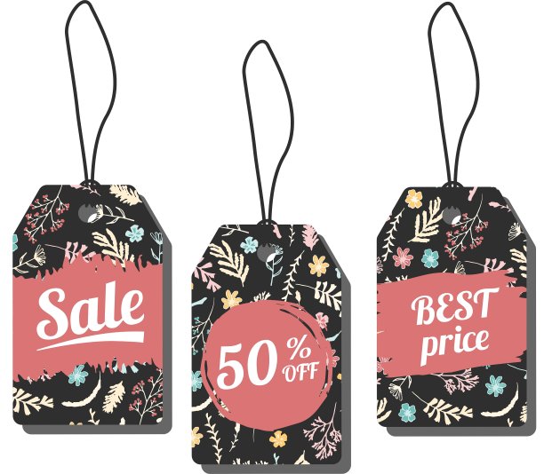 销售标签与手绘墨水图片下载