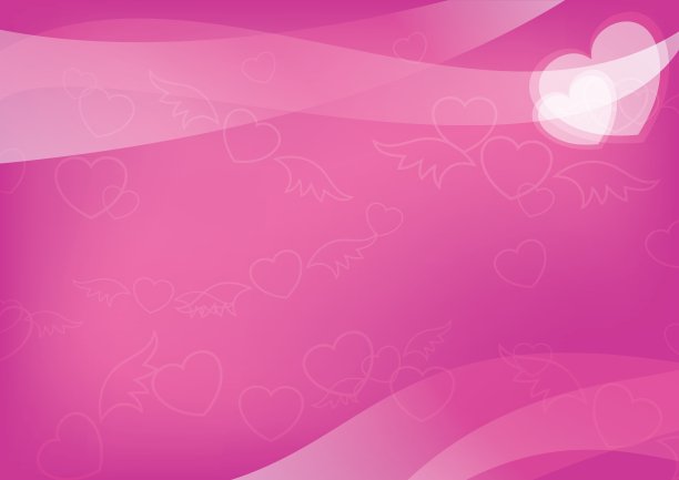 粉红色卡片与心- eps 10图片下载