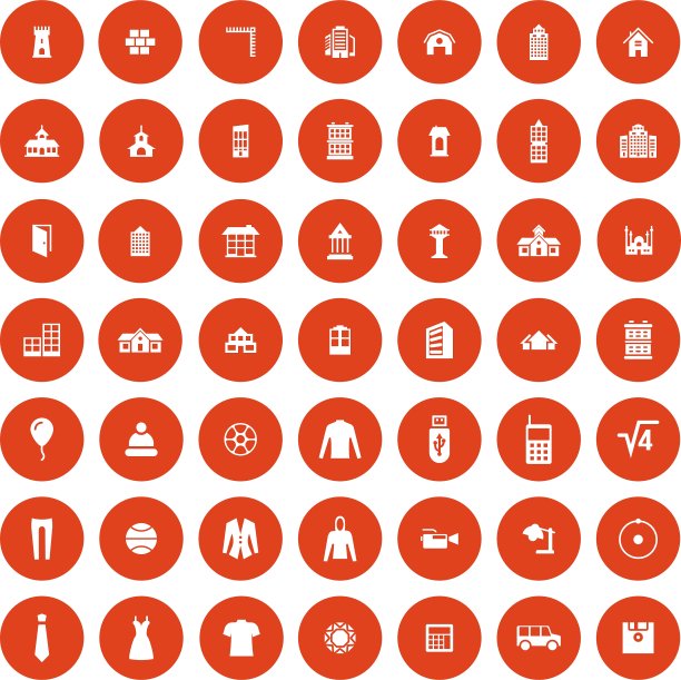 一套49个通用图标商业互联网图片下载