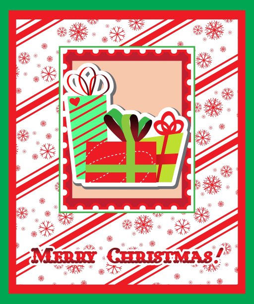 圣诞贺卡和礼物图片下载