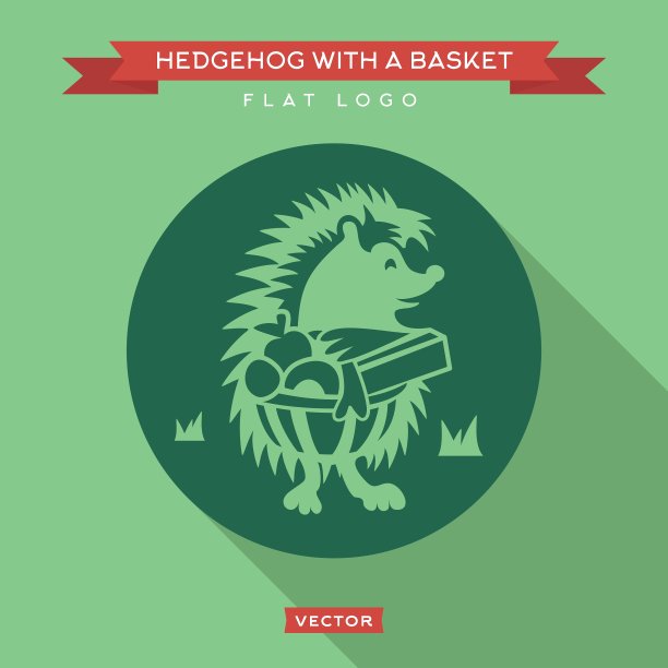 可爱的刺猬篮子草遥望远方图片下载