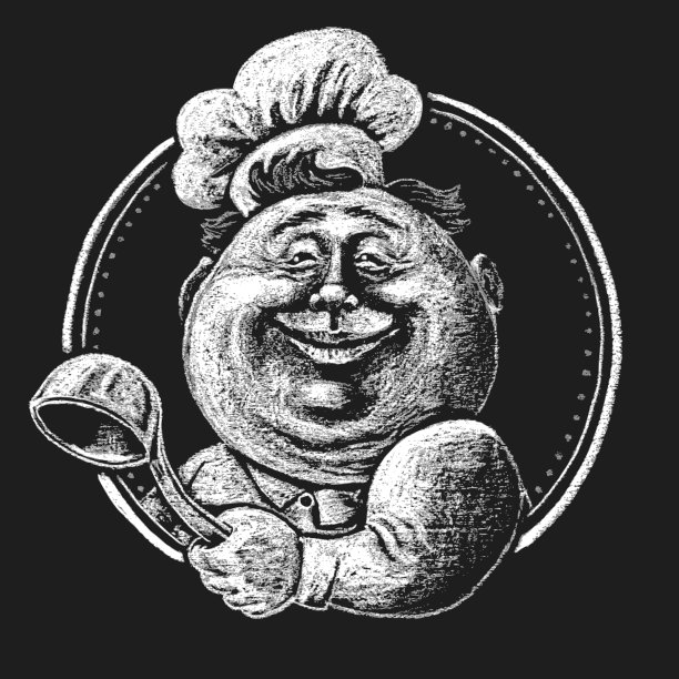 厨师在黑板图片下载