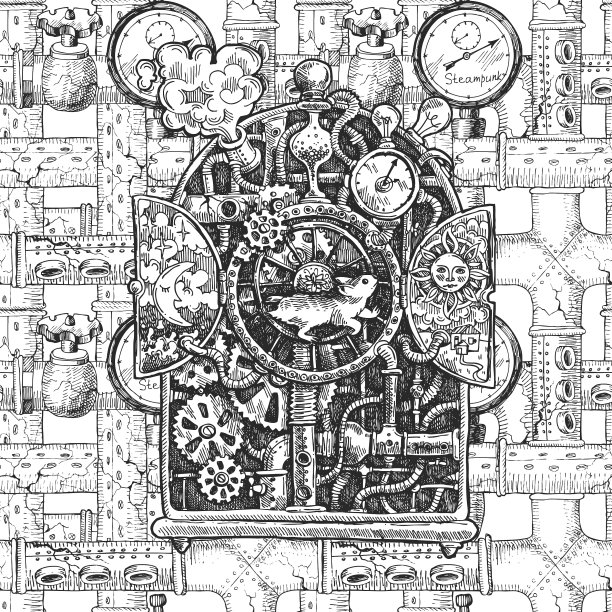 蒸汽朋克机制示意图图片下载