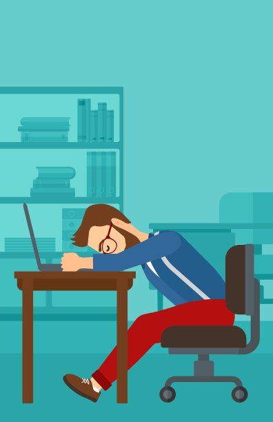 男人在工作场所睡觉图片下载