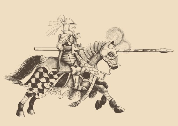 比赛中的马背骑士图片下载