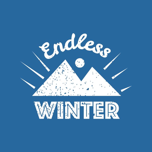 滑雪板排印，图标，标志和徽章st图片下载