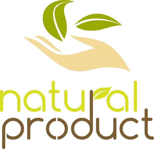 天然产品标识设计模板图片下载