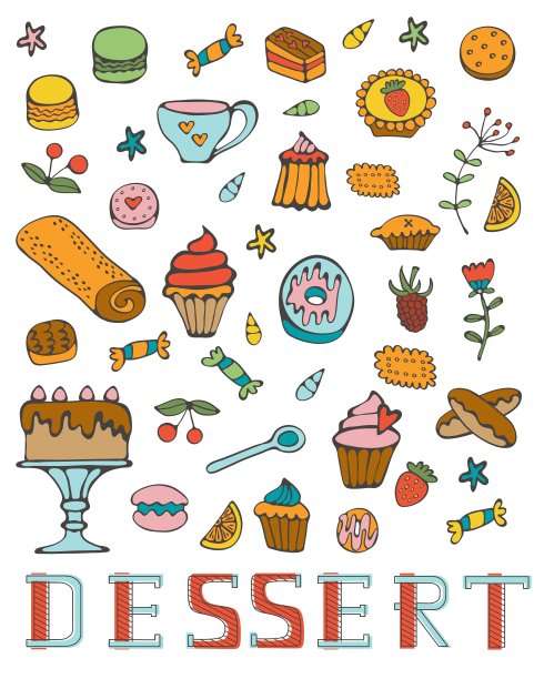 丰富多彩的甜点收藏图片下载