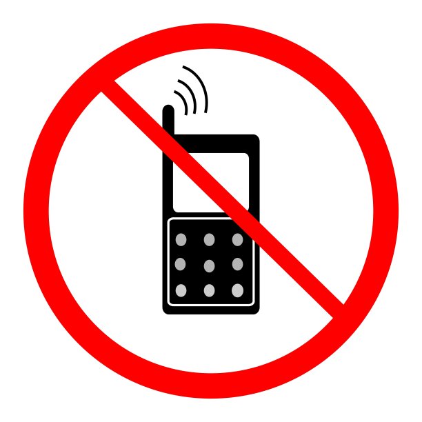 没有红色的电话铃标志图片下载