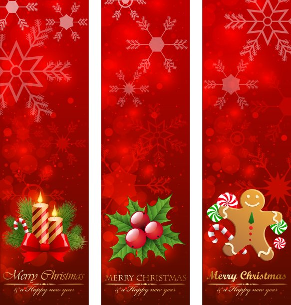 圣诞节垂直横幅图片下载