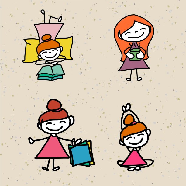 卡通人物快乐的人图片下载