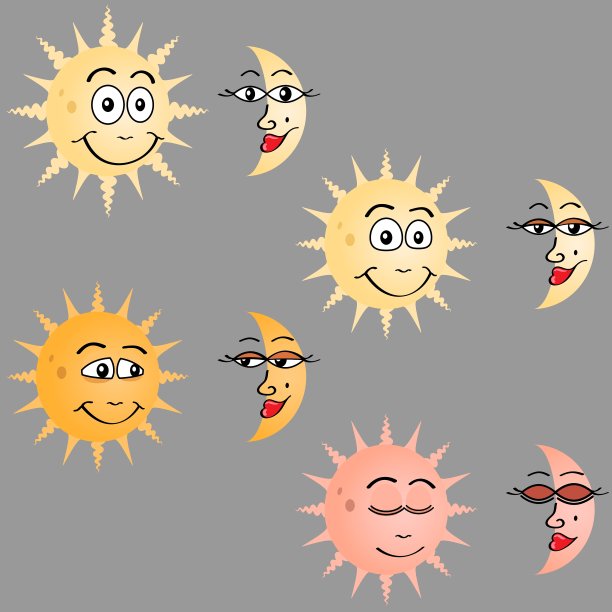 太阳和月亮图片下载