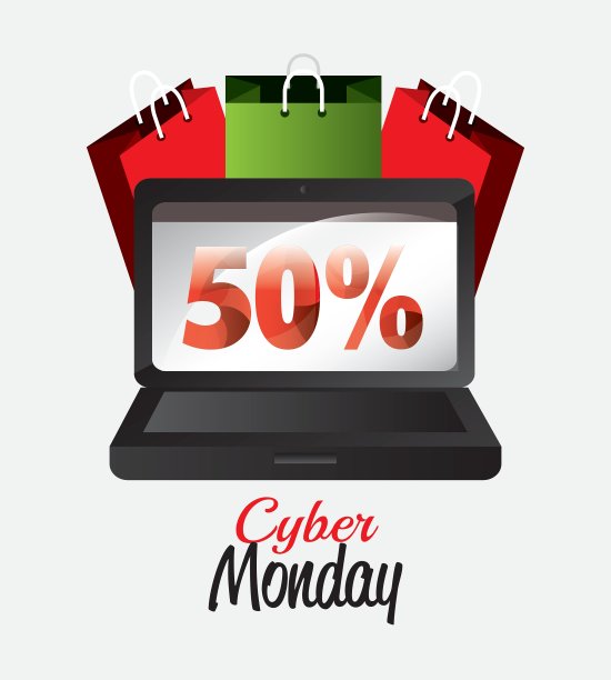 网络星期一购物设计图片下载