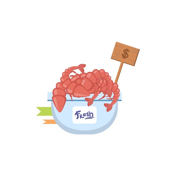 玻璃碗里的鲜虾图片下载