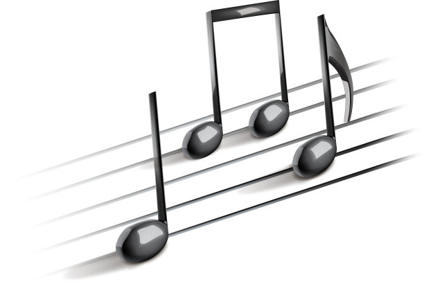 带有音符的抽象音乐背景图片下载