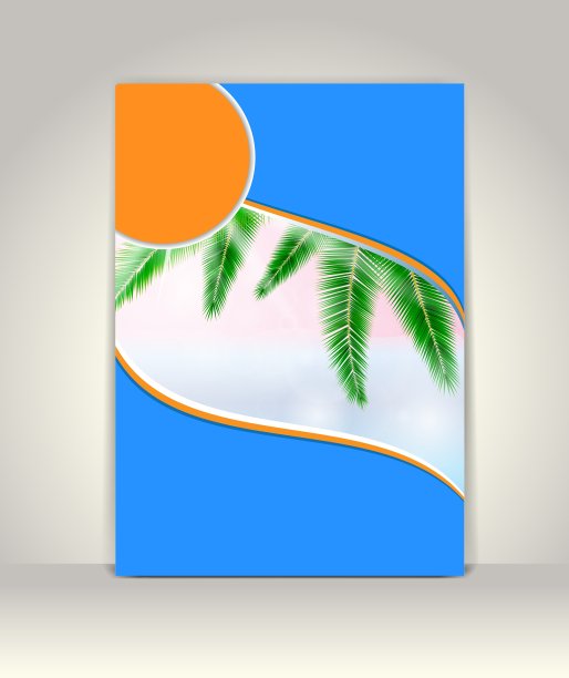 商业宣传册模板热带背景图片下载