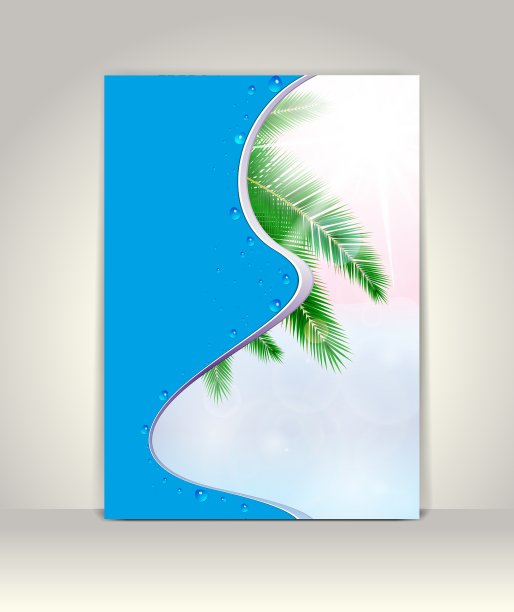 商业宣传册模板热带背景图片下载