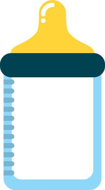 婴儿奶瓶孤立图标设计图片下载