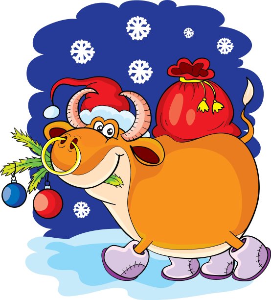 赠送礼物的公牛图片下载