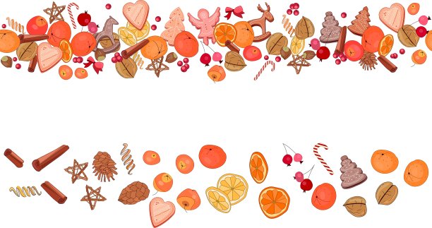 圣诞水果花环图片下载