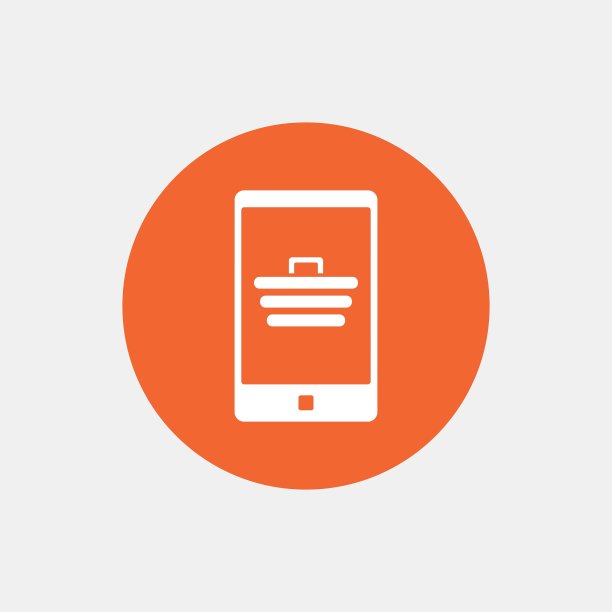 智能手机与购物车标志图标图片下载