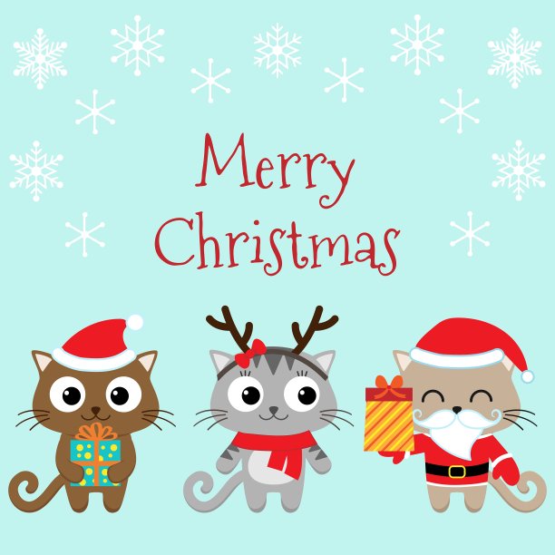 圣诞猫之家图片下载