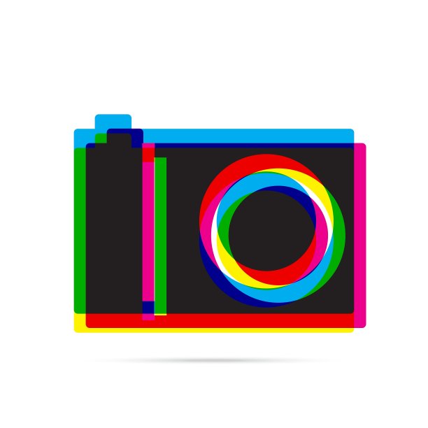 带阴影的数码相机图标图片下载