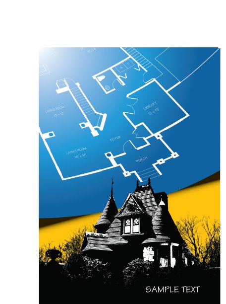 房子的蓝图图片下载