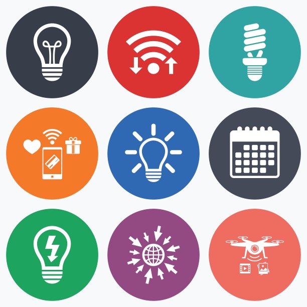 灯灯图标节能标志图片下载