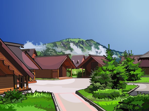 景观木房子图片下载