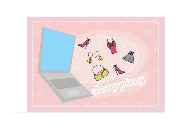 网上购物抽象背景图片下载