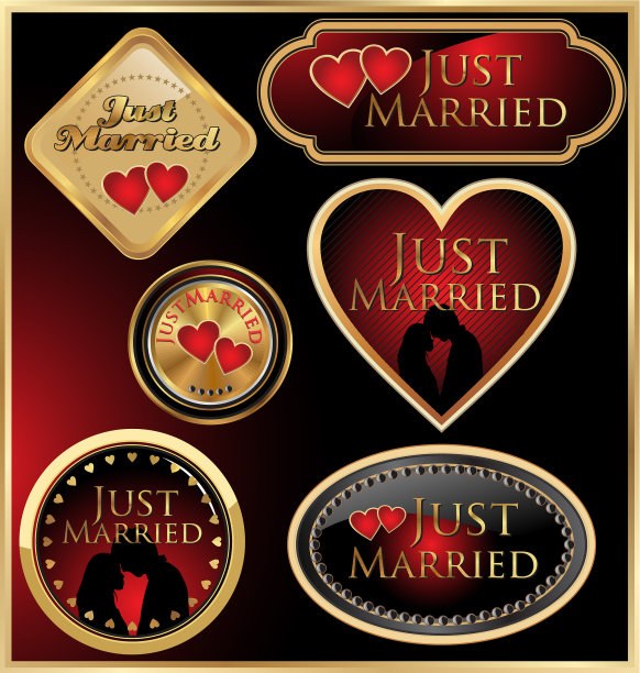 刚刚结婚的黄金标签图片下载