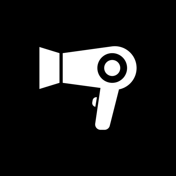 电吹风图标电吹风符号平坦图片下载