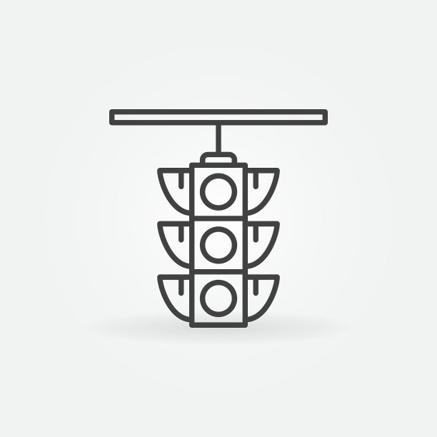 交通灯线性图标图片下载