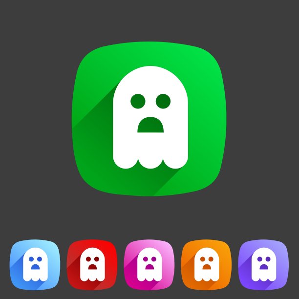 万圣节幽灵徽章图标图片下载