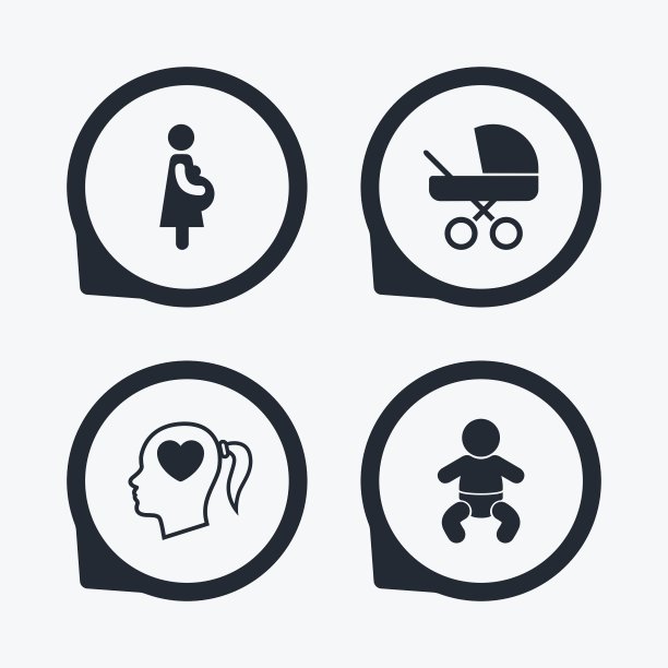 孕妇图标婴儿婴儿怀孕车图片下载