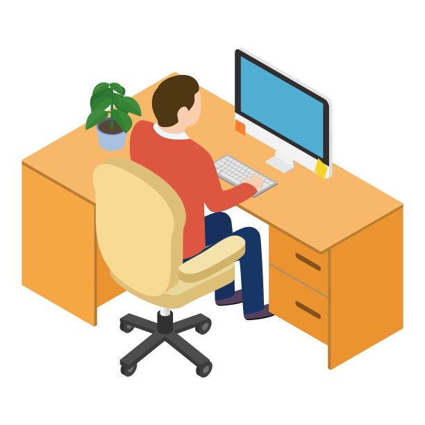 工作场所的等高线人图片下载