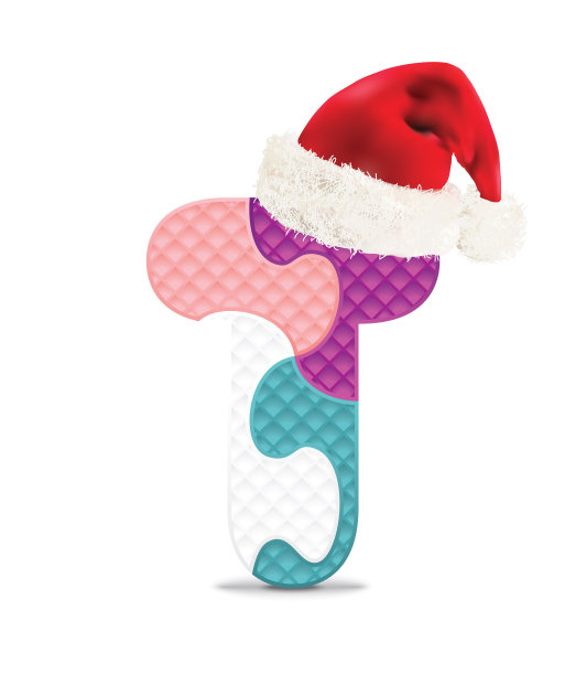 字母T写的字母拼图图片下载