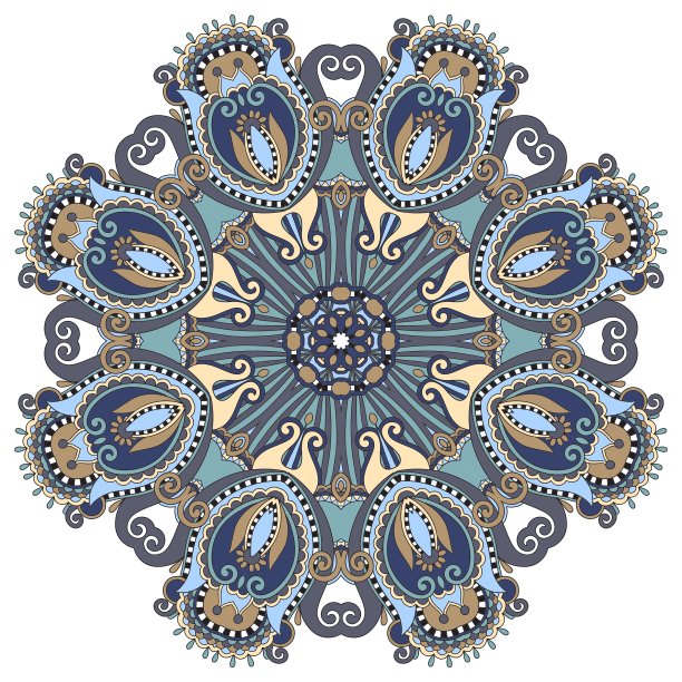 圆形花边点缀圆形几何装饰图片下载