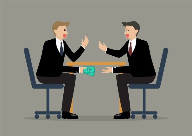 两个商人在暗中赚钱图片下载