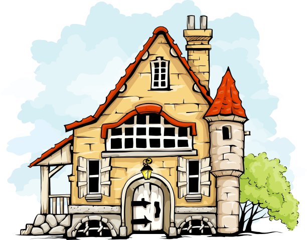 复古童话般的老房子图片下载