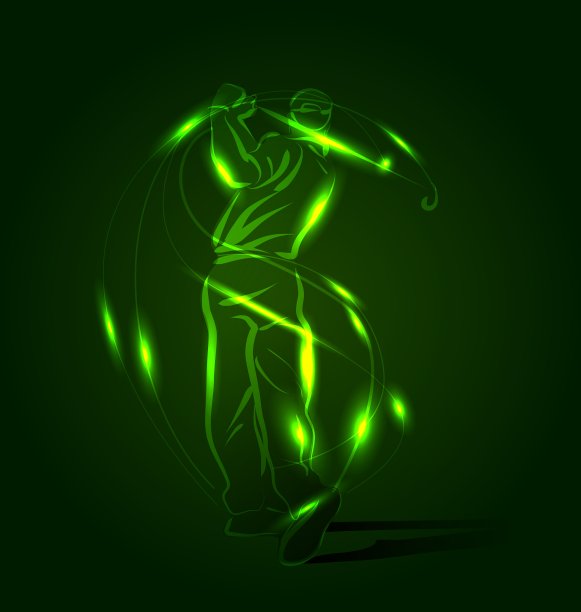 高尔夫球手的抽象背景图片下载